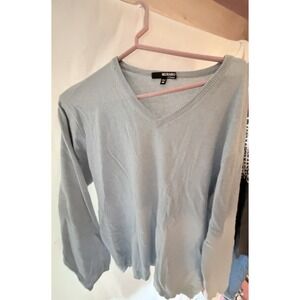 Murano Men's Cashmere V-Neck Sweater Medium Light Blue
